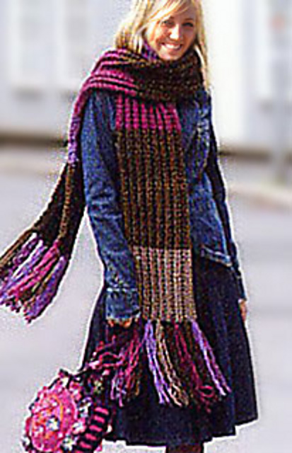 0-453 Ribbed long scarf