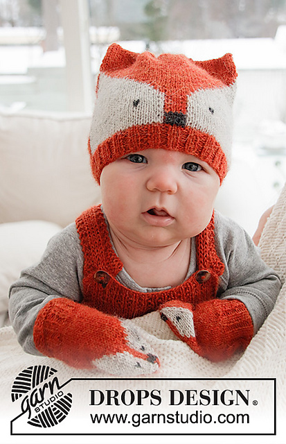 b36-1 b Baby Fox Mittens