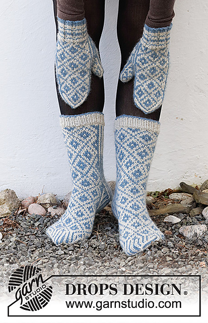 214-54 b Fjord Mosaic Set, Socks