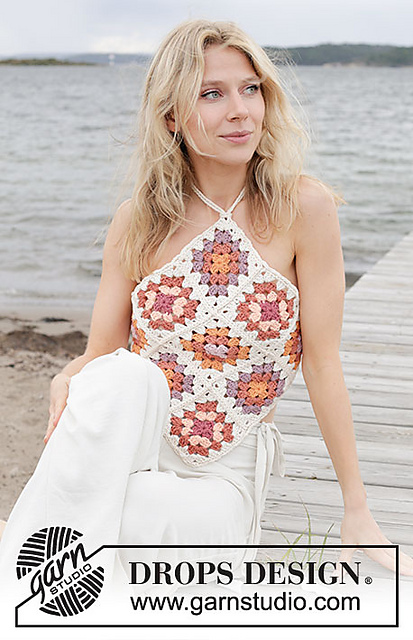 Ravelry: 240-31 Tic Tac Toe Top pattern by DROPS design