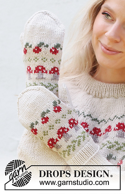 242-63  Mushroom Season Mittens