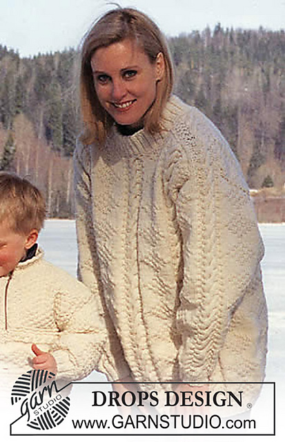52-26 Sweater with texture and cables.