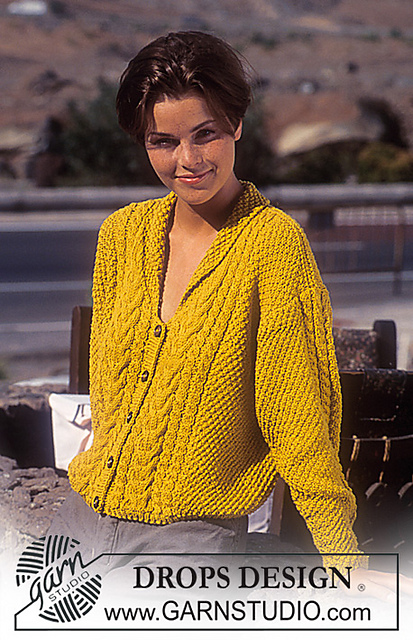 46-22 Jacket with texture pattern and cables