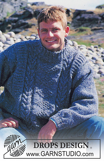 39-27 ladies or men’s jumper with cable pattern