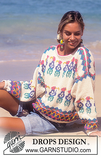 29-8 Jumper with parrot pattern