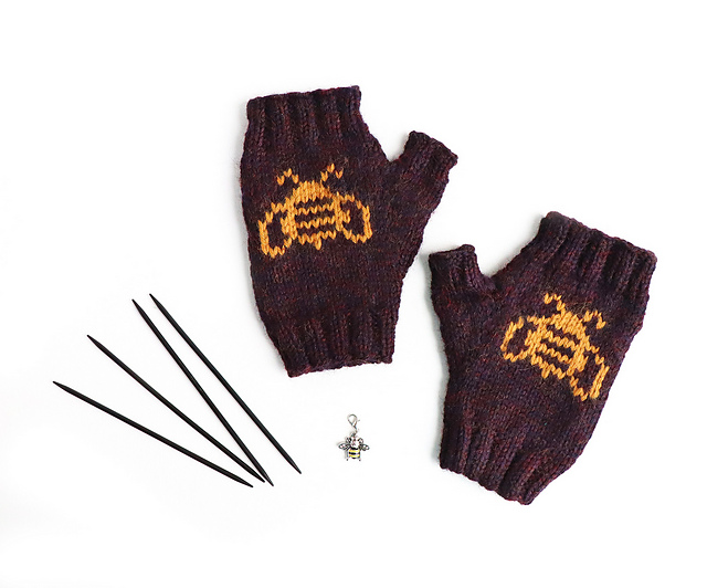 Save the Bee's Fingerless Gloves