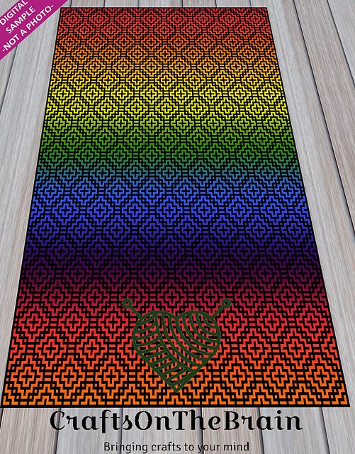 Mosaic Cross Rectangle Throw