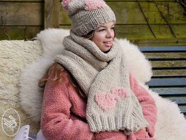 I Love Chunky Hat & Scarf
