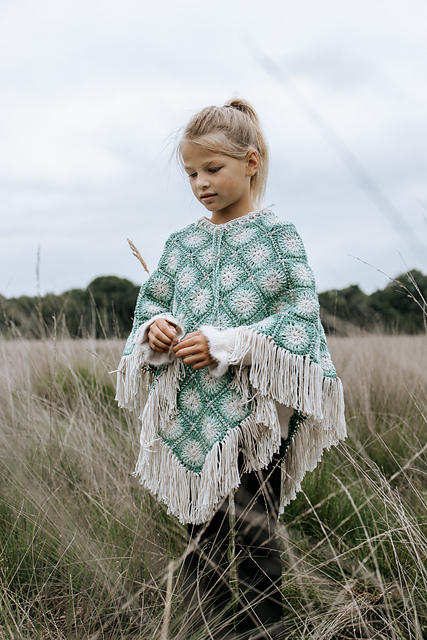Dots in Squares Poncho