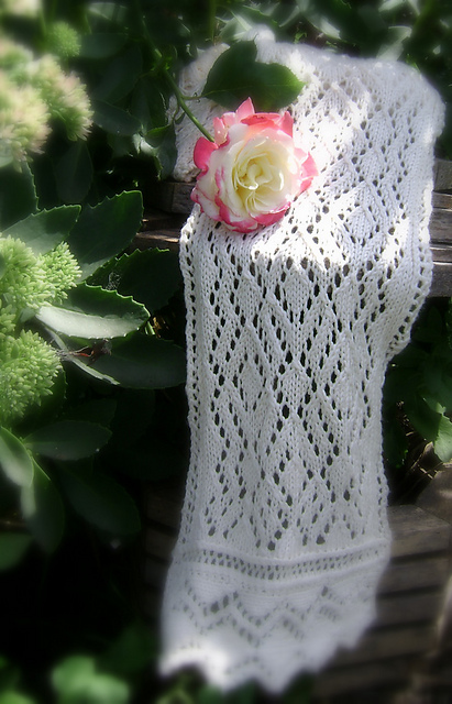 White Diamonds Lace Scarf