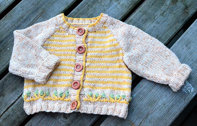 Spring Garden Striped or Solid Cardigan