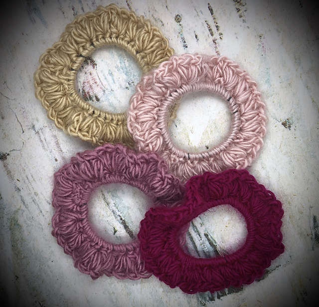 Crochet scrunchies