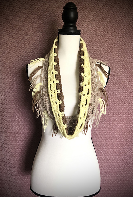 Fringe infinity scarf