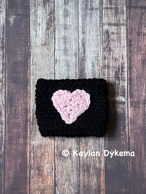 Cup Cozy with Heart Applique