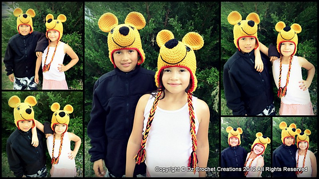 Winnie the Pooh Inspired Ear Flap Beanie