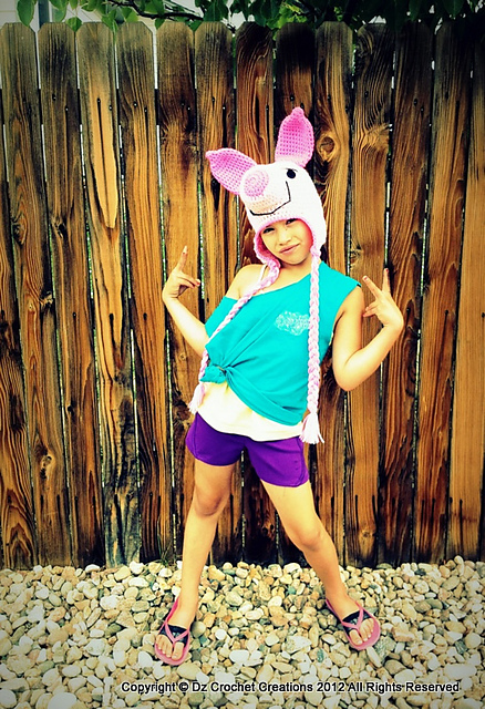 Piglet Inspired Ear Flap Beanie
