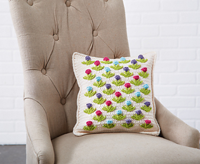 Tulip Pillow, Flower Pillow