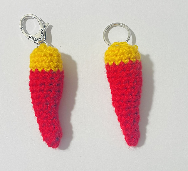 Cornicello Amigurumi Keychain