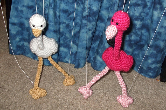 Marionette Bird and Flamingo