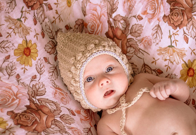 Newborn Berry Bonnet