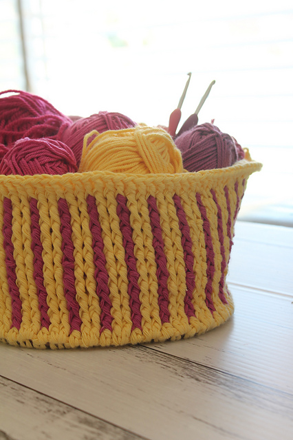 Candy Stripe Basket