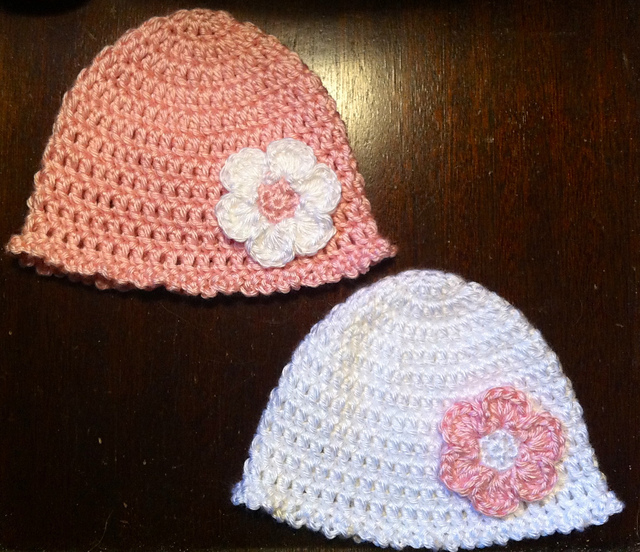 Baby Beanie Hat With Flower