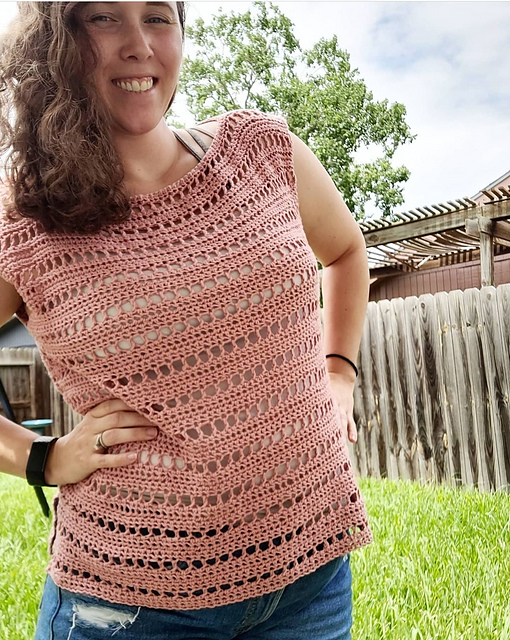 Sunkissed Lattice Top