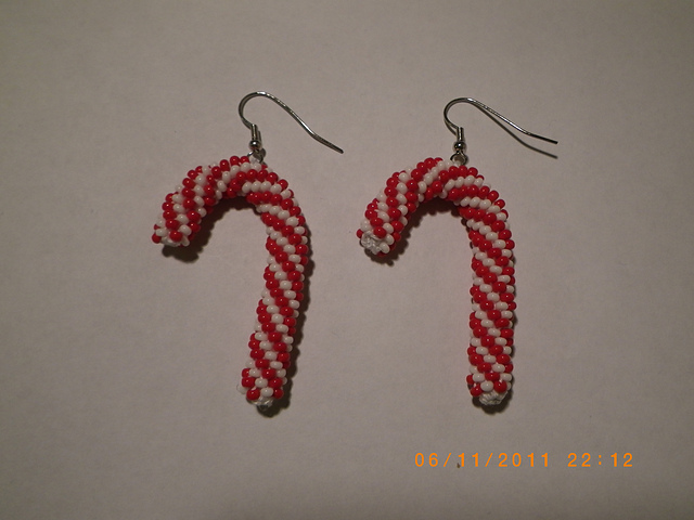 candy cane earrings