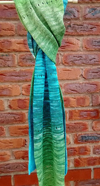 Colour gradient linen scarf