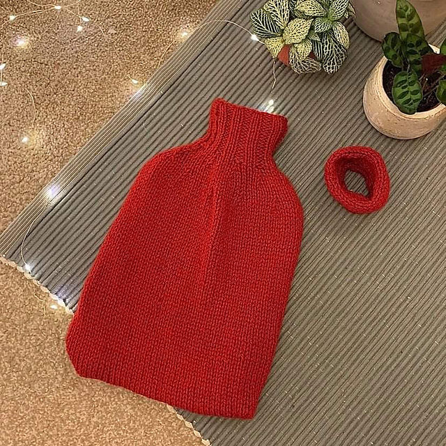 Mum's hot water bottle cover