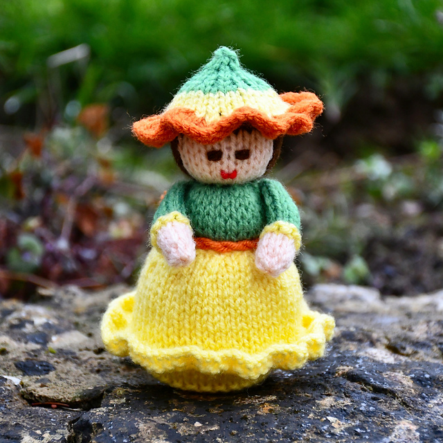 Daffodil Flower Doll