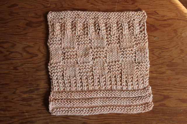 Learn to Knit Sampler Dishcloth