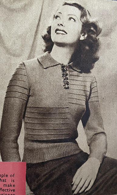 Trimmed with "Tucks" Sweater