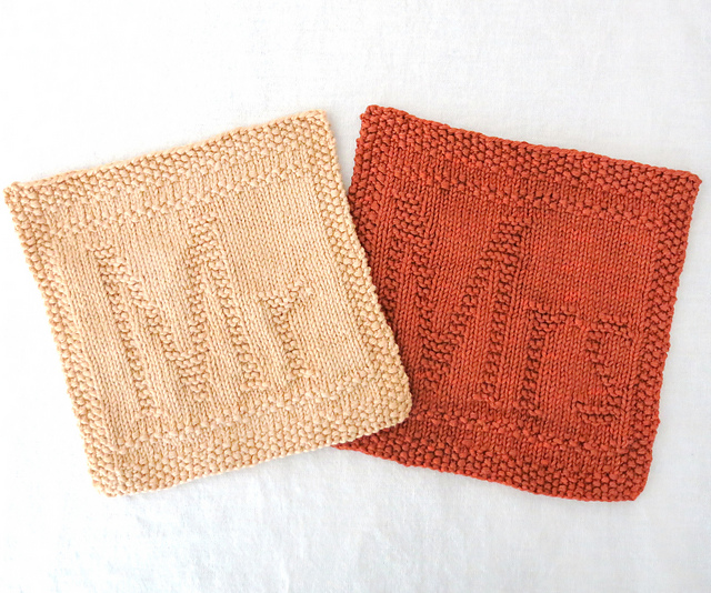 Mr and Mrs Knit Dishcloth