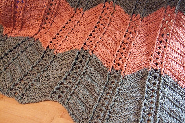 Ravelry: Shell and Post Stitch Ripple Afghan pattern by Heather Tucker