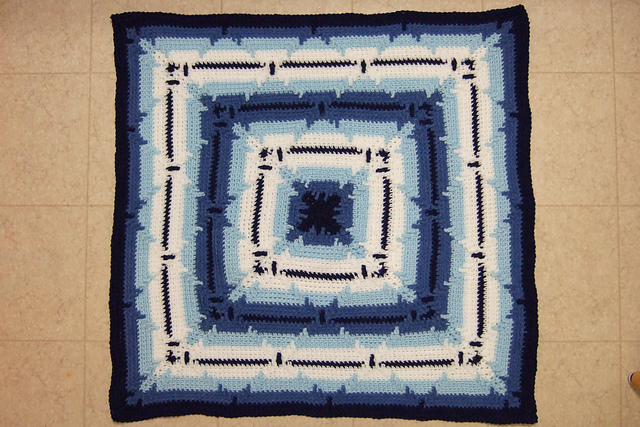 In-the-round Square Navajo Lap Blanket