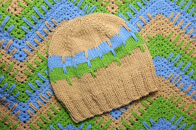Top Down Elongated Stitches Baby Hat
