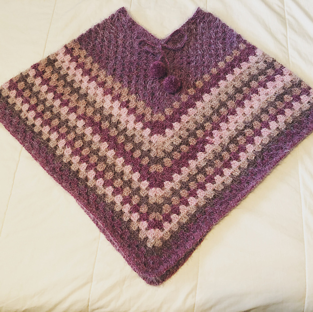 Girl's Crocheted Poncho