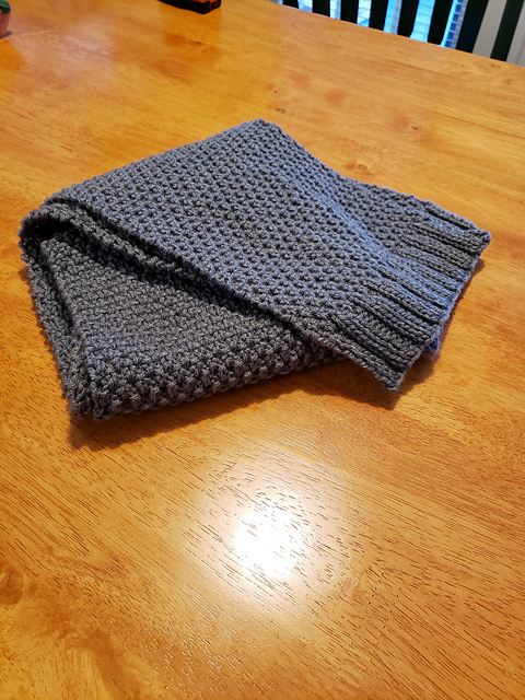 Basic Double Seed Stitch Scarf