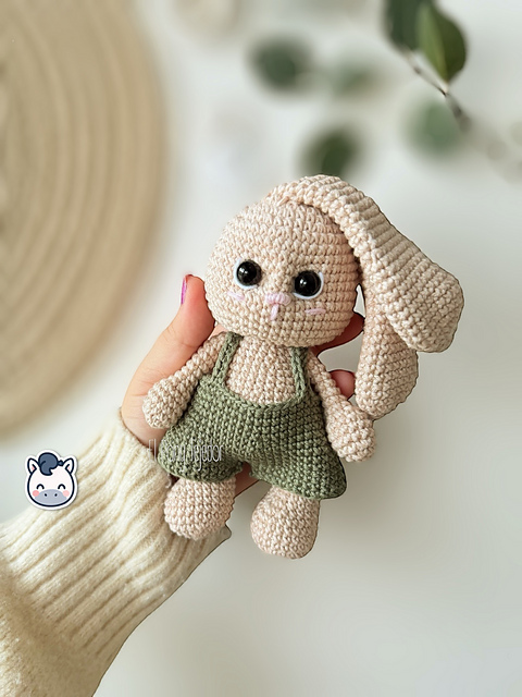 Rabbit with Green Overalls