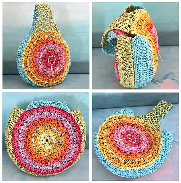 Round Wrist Bag "Ramona" for Yarn Cake