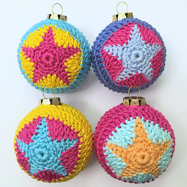 Shabby Stars Christmas Baubles