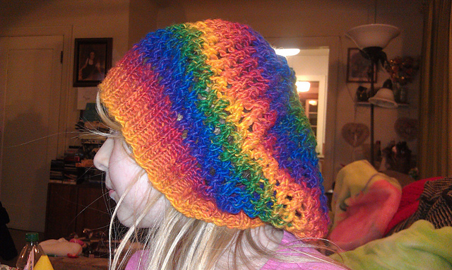Pretty rainbow hat