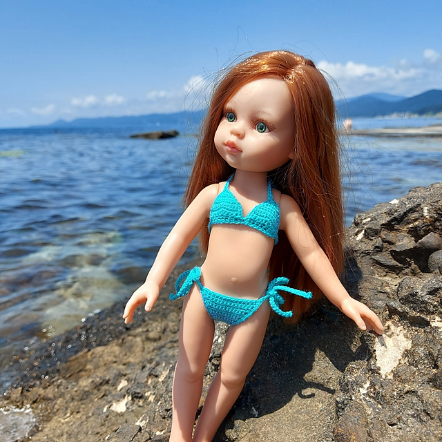Crochet swimsuit for Paola Reina doll