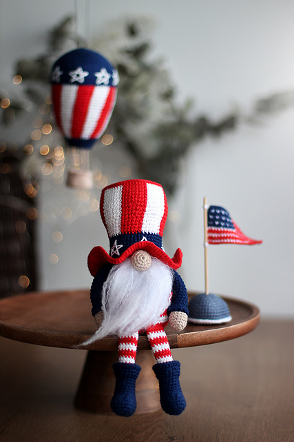 SET Amigurumi Pattern crochet Independence Day
