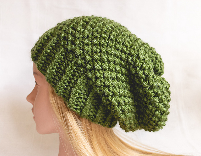 Moss Stitch Slouch Hat