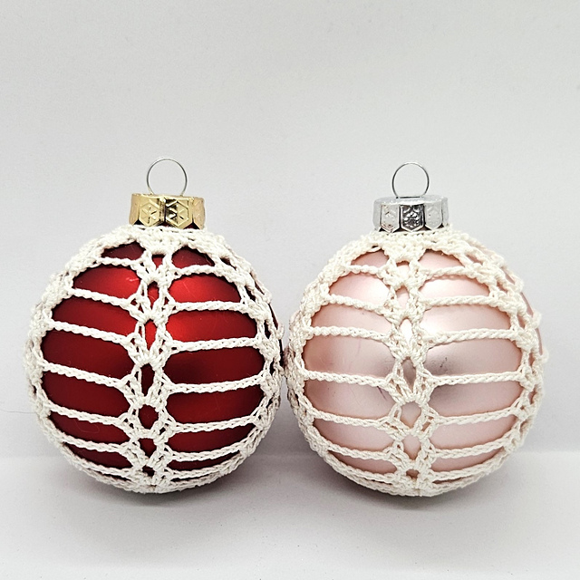 Covered Christmas Baubles #1