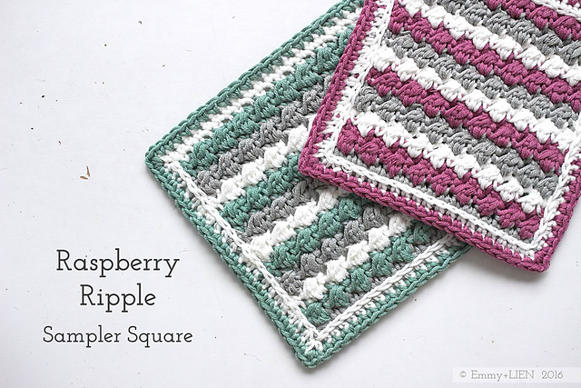 Raspberry Ripple Sampler Square