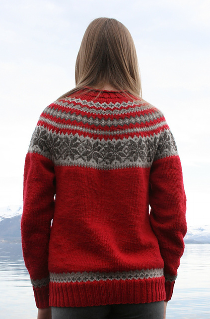0611-20 Sweater with Round Yoke