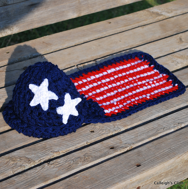 Stars and Stripes Newborn props - Cuddle Cape